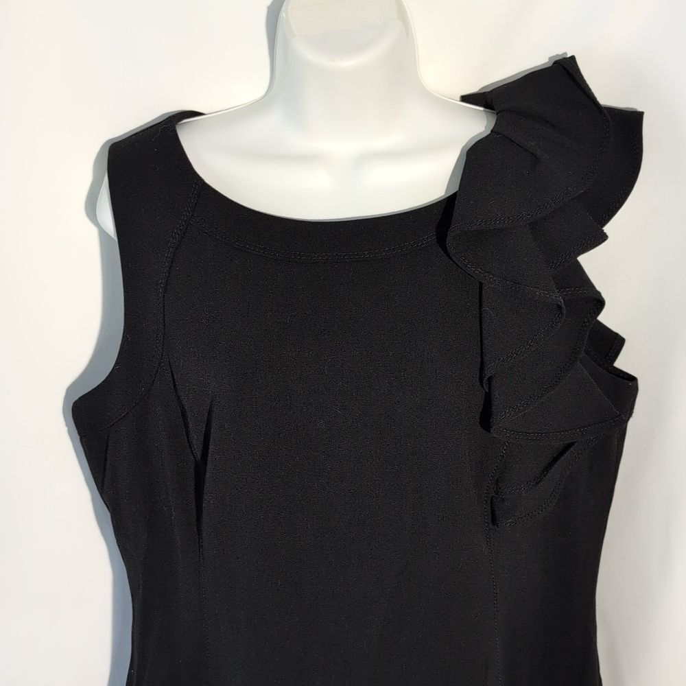 Calvin Klein Black Ruffle Mini Dress - Picture 3 of 4